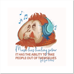 Funny music monkey Posters and Art